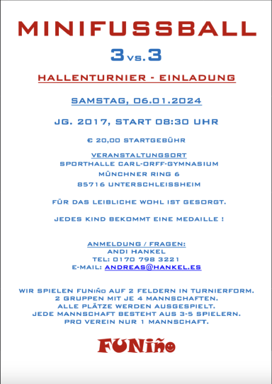 06.01.2024 FUNiño Hallenturnier