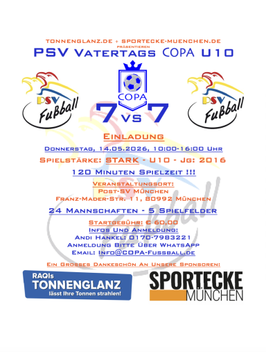 14.05.2026 PSV Vatertags COPA U10