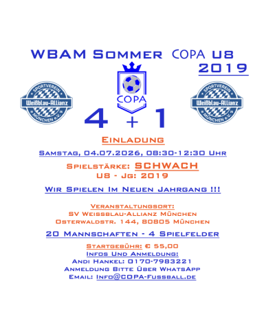 04.07.2026 WBAM Sommer COPA U8 - JG 2019