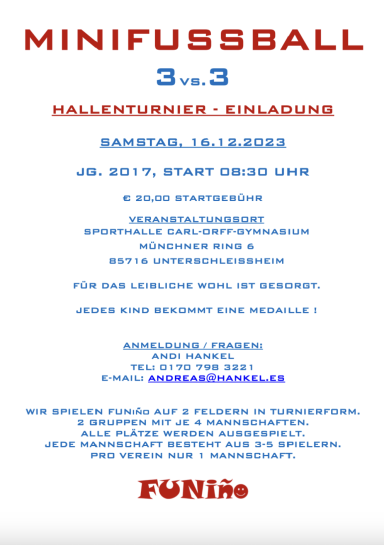 16.12.2023 FUNiño Hallenturnier