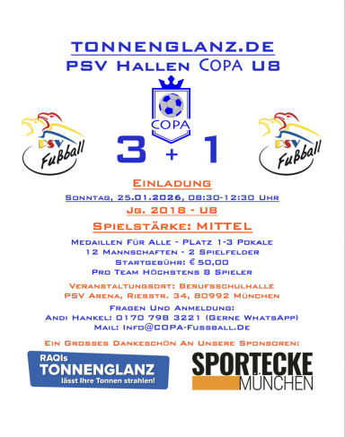 25.01.2026 PSV Hallen COPA U8