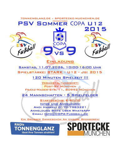 11.07.2026 PSV Sommer COPA U12