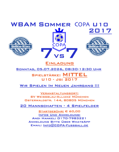 05.07.2026 WBAM Sommer COPA U10 - JG 2017
