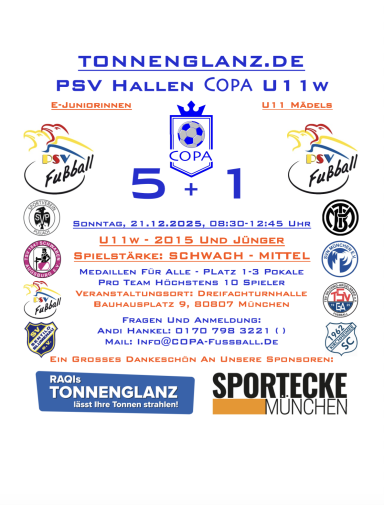 21.12.2025 PSV Hallen COPA U11w