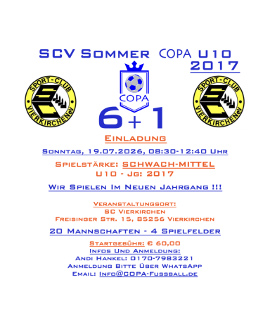 19.07.2026 SCV Sommer COPA U10 - 2017
