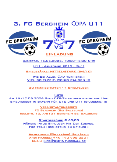 16.05.2026 3. Bergheim COPA U11