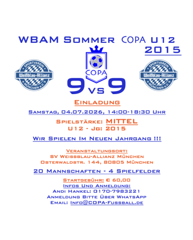 04.07.2026 WBAM Sommer COPA U12 - JG 2015